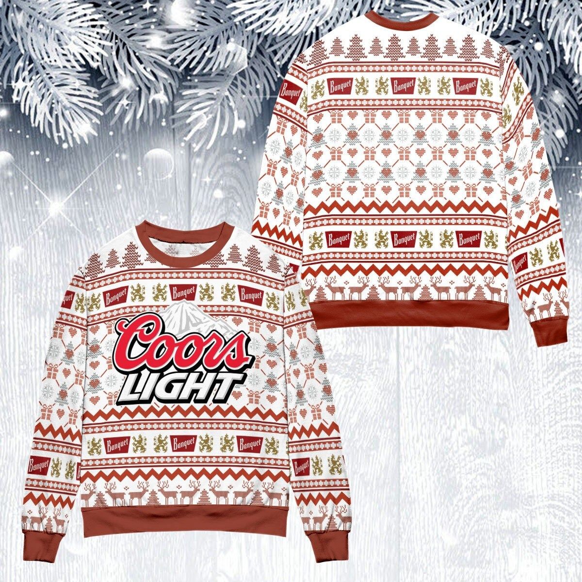 Coors Light Christmas Sweaters: Perfect for Ugly Sweater Parties - Flexiquor.com