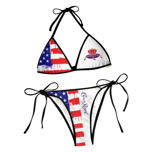 Crown Royal American Flag Triangle Beach Bikini