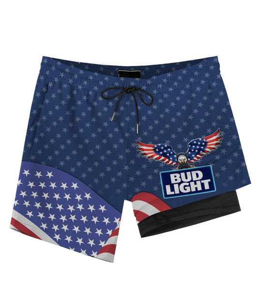 American Eagle Bud Light Compression Liner Swim Trunks - Flexiquor.com