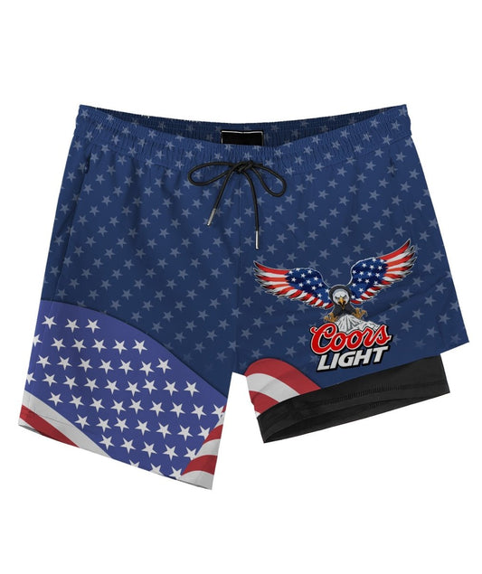 American Eagle Coors Light Compression Liner Swim Trunks - Flexiquor.com