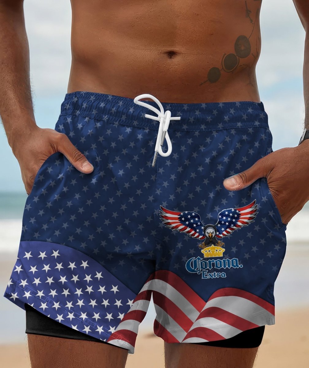 American Eagle Corona Extra Compression Liner Swim Trunks - Flexiquor.com