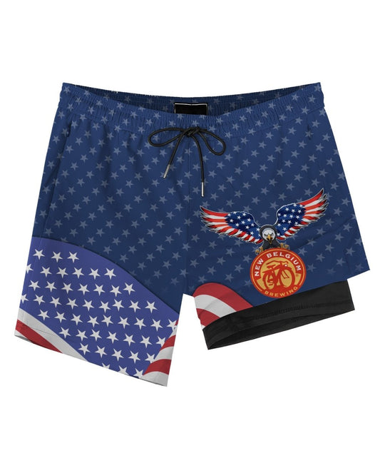 American Eagle New Belgium Compression Liner Swim Trunks - Flexiquor.com