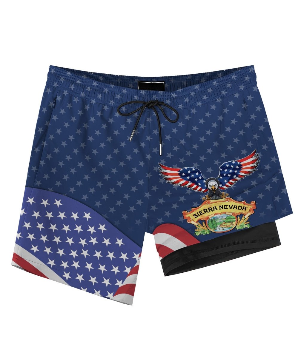 American Eagle Sierra Nevada Compression Liner Swim Trunks - Flexiquor.com