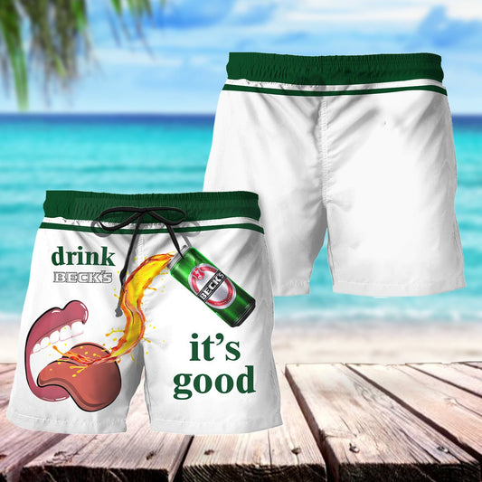 Let's Drink Beck's Swim Trunks - Flexiquor.com