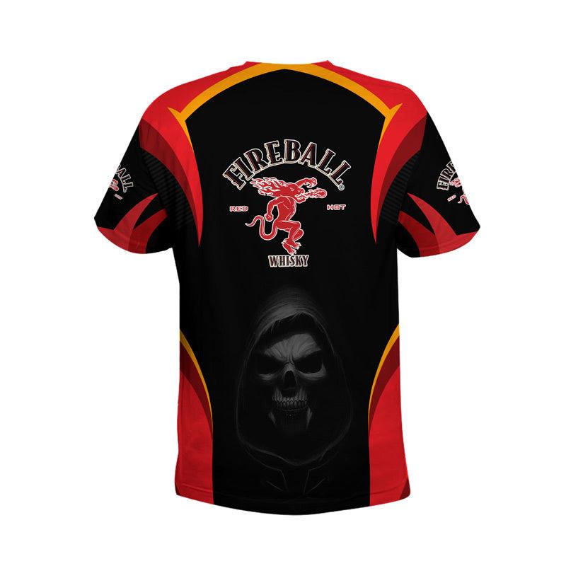Black Skull Fireball T-Shirt