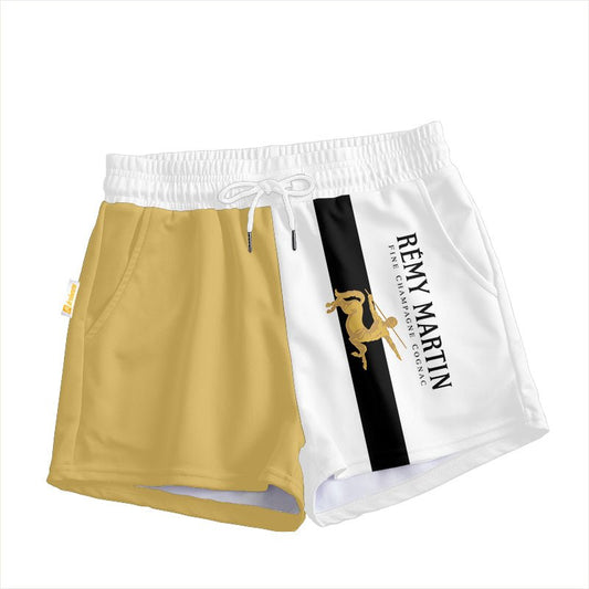 Beige White Remy Martin Women's Casual Shorts - Flexiquor.com