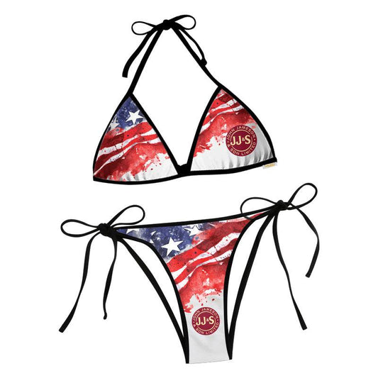 Jameson Blur American Flag Triangle Beach Bikini