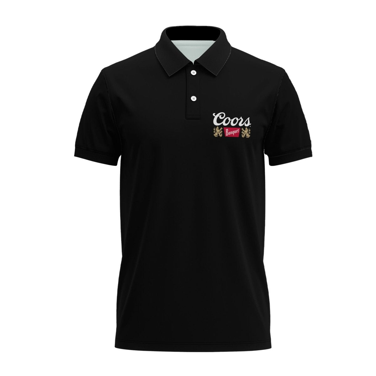 Black Coors Banquet Waterfall Polo Shirt - Flexiquor.com