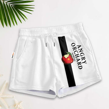 Black Stripe Angry Orchad Women's Casual Shorts - Flexiquor.com