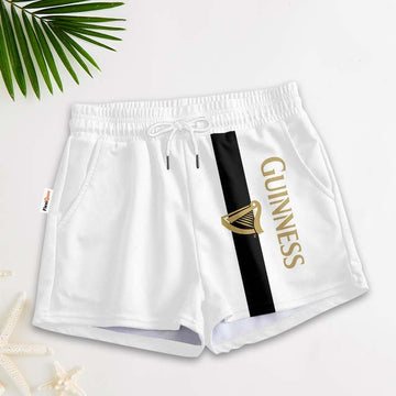 Black Stripe Guinness Women's Casual Shorts - Flexiquor.com