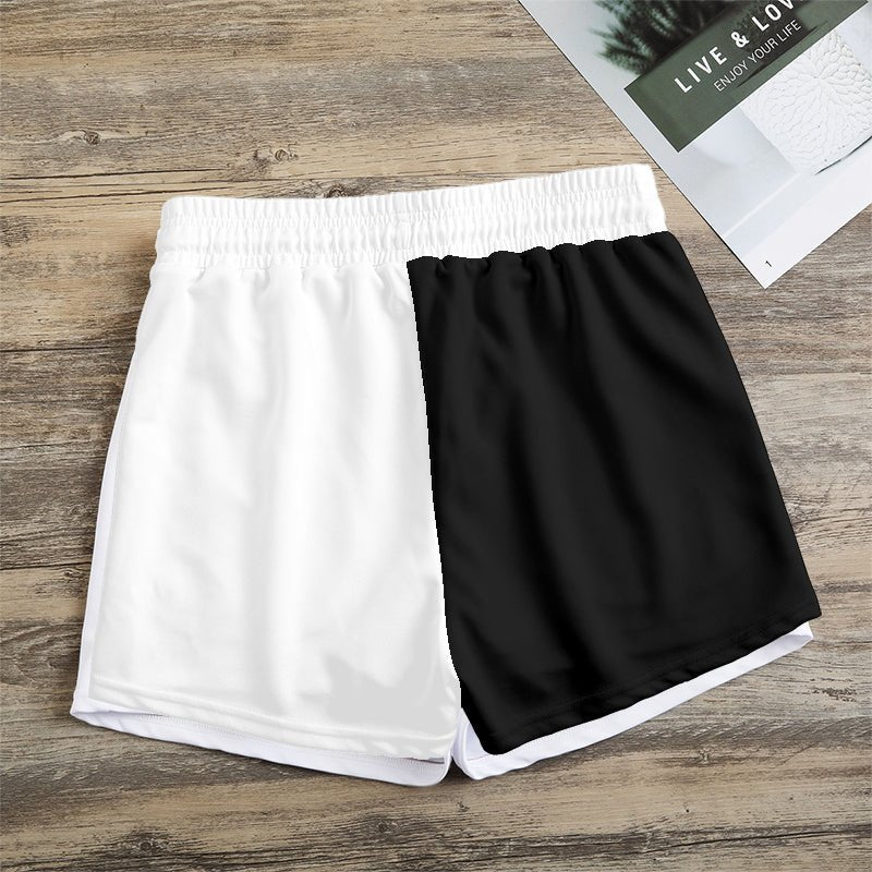 Black White Remy Martin Women's Casual Shorts - Flexiquor.com