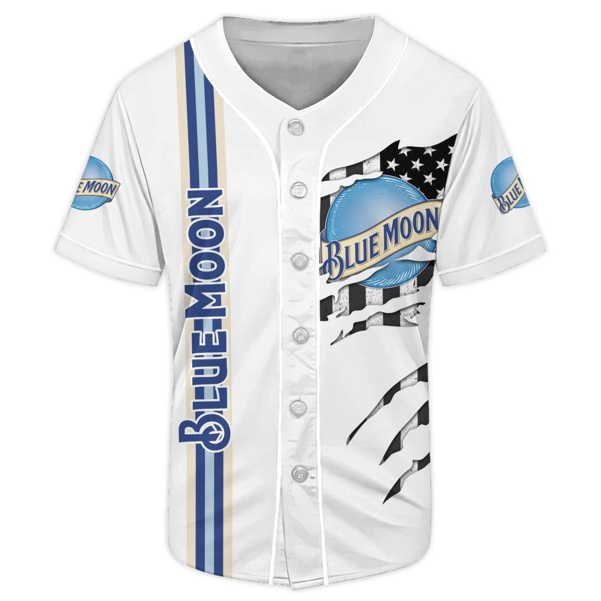 Blue Moon Claw Scratches Baseball Jersey - Flexiquor.com