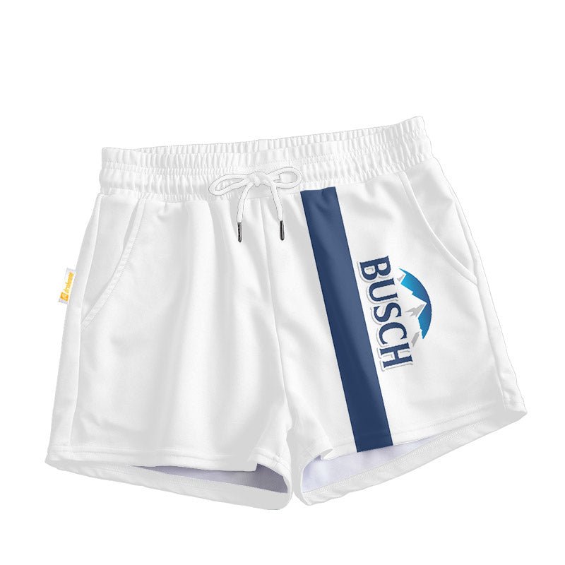 Blue Stripe Busch Light Women's Casual Shorts - Flexiquor.com