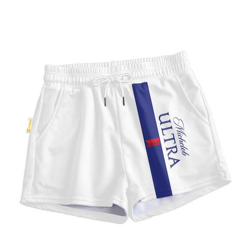 Blue Stripe Michelob Ultra Women's Casual Shorts - Flexiquor.com