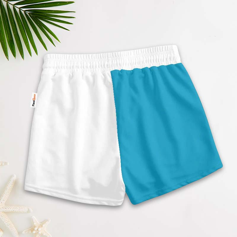 Blue White Angry Orchad Women's Casual Shorts - Flexiquor.com