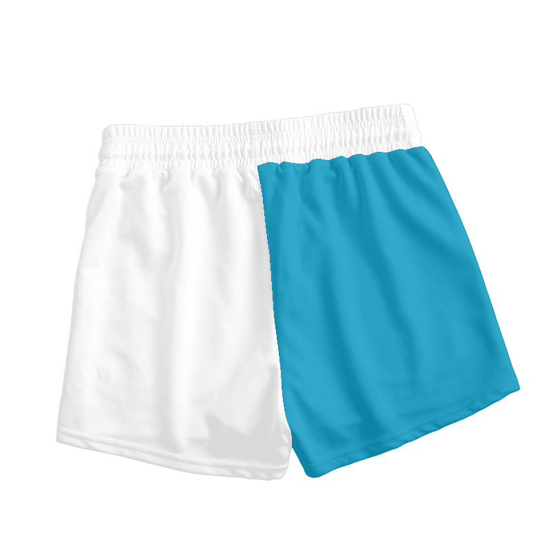 Blue White Angry Orchad Women's Casual Shorts