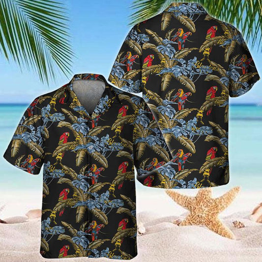 Brown Blanton's Parrot Hawaiian Shirt