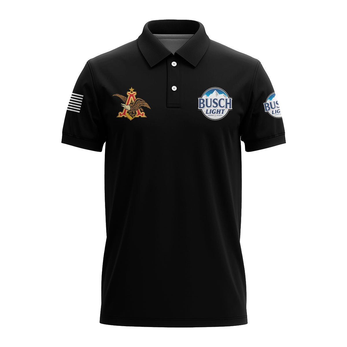 Bucsh Light USA Flag Polo Shirt - Flexiquor.com