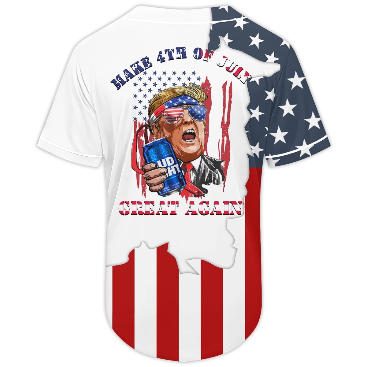 Bud Light Donald Trump Independence Day Baseball Jersey - Flexiquor.com