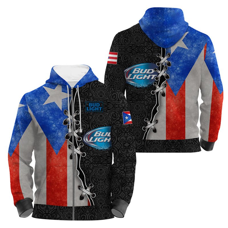 Bud Light Puerto Rican Hoodie & Zip Hoodie - Flexiquor.com