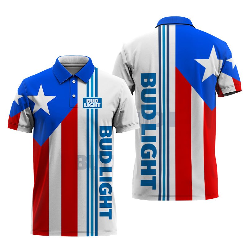 Bud Light Puerto Rican Polo Shirt - Flexiquor.com