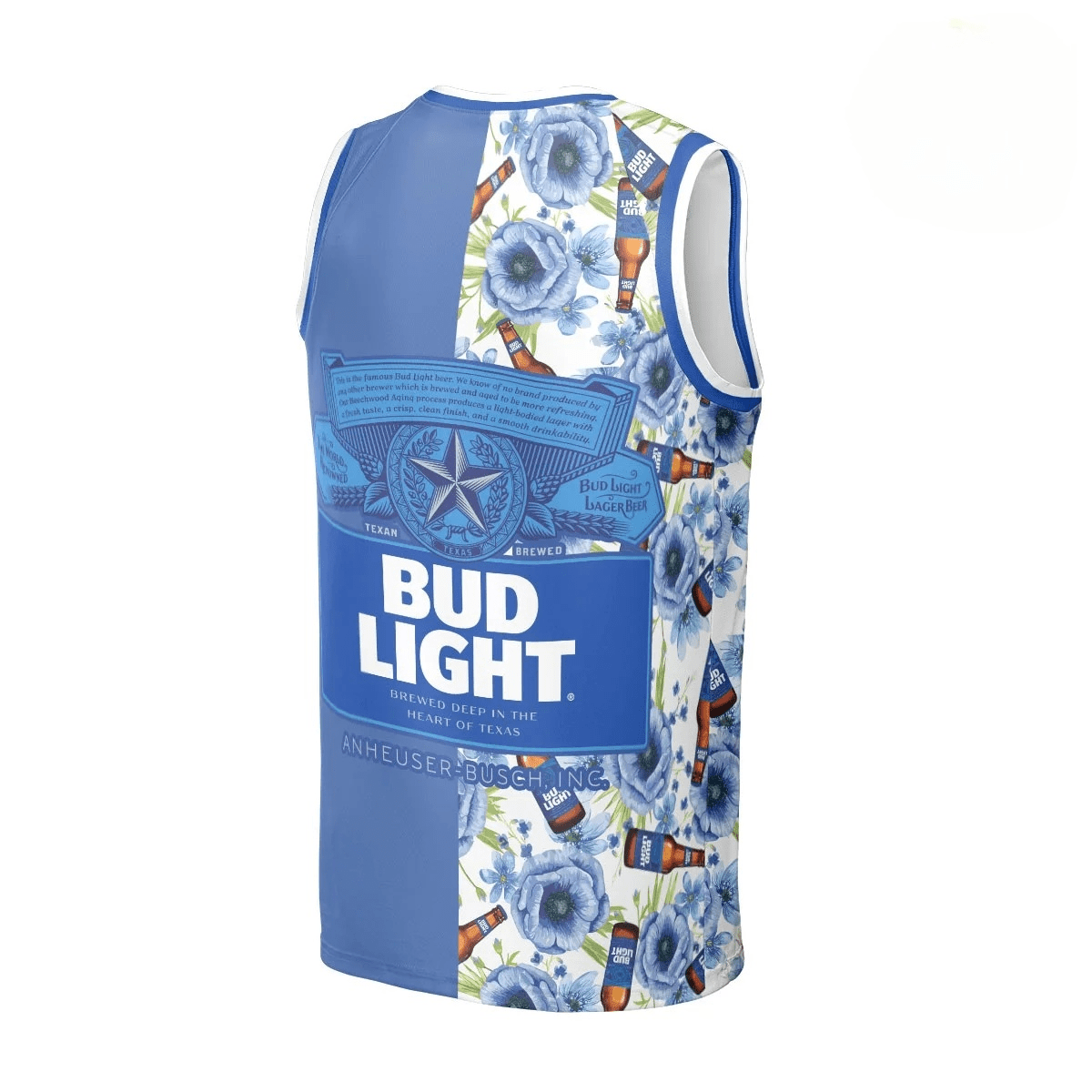 Bud Light Tropic Half Side Men's Tank Top - Flexiquor.com