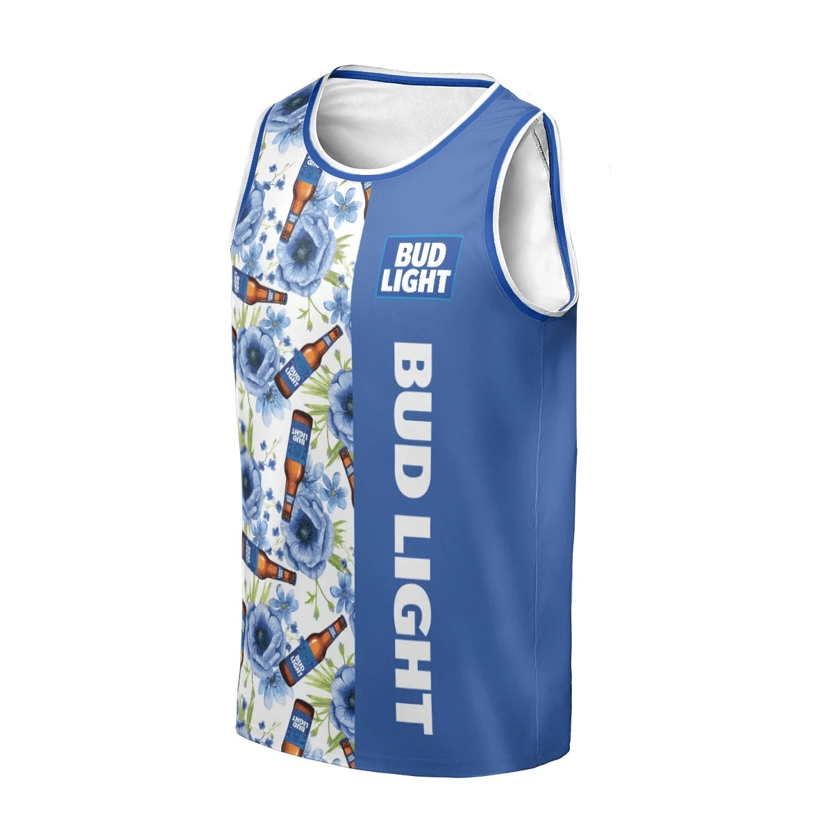 Bud Light Tropic Half Side Men's Tank Top - Flexiquor.com