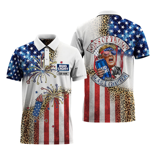 Personalized Bud Light Trump M.A.G.A Chapter Polo Shirt