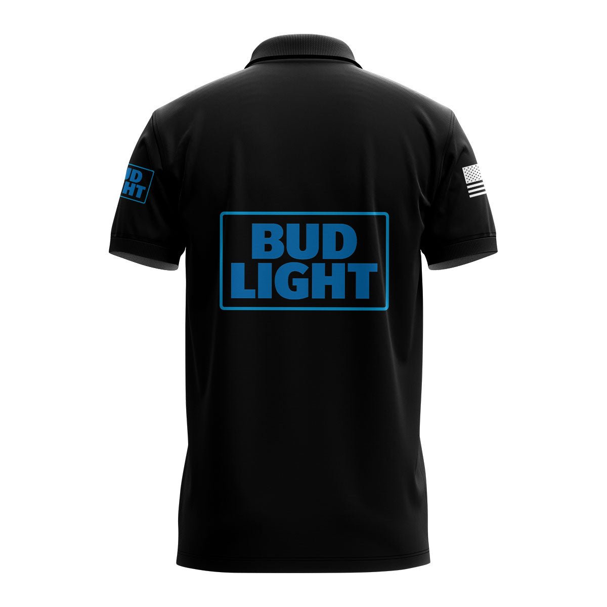 Bud Light USA Flag Polo Shirt - Flexiquor.com