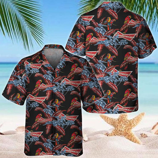 Budweiser Parrot Hawaiian Shirt