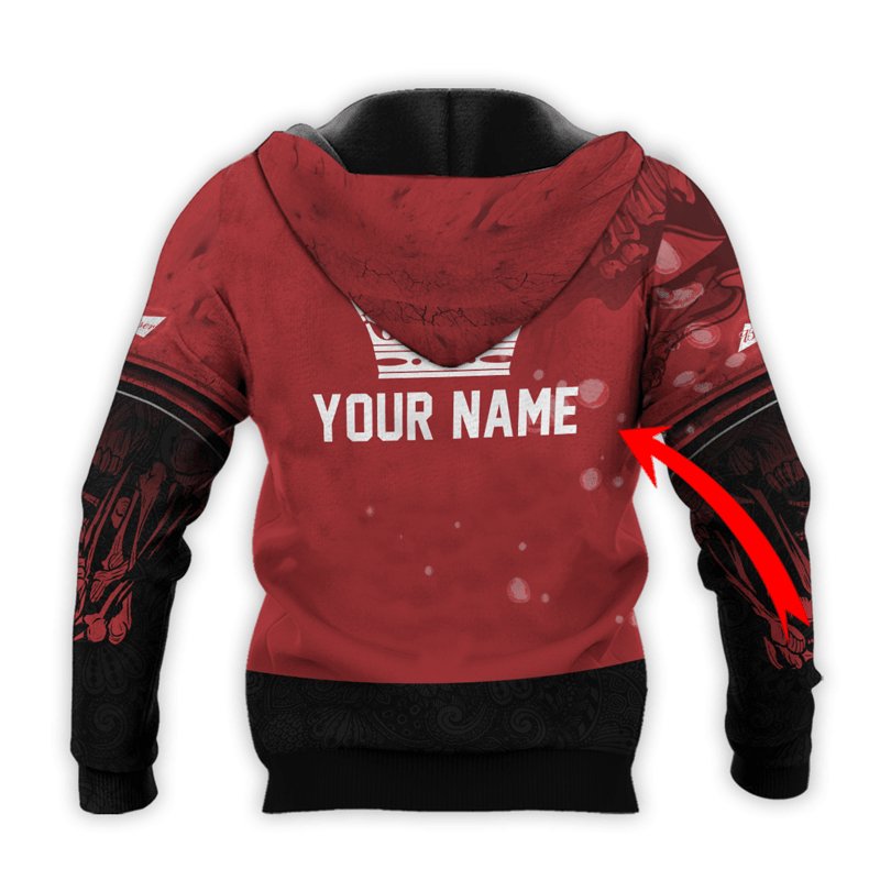 Personalized Budweiser Deer Skull With Mushrooms Hoodie & Zip Hoodie - Flexiquor.com