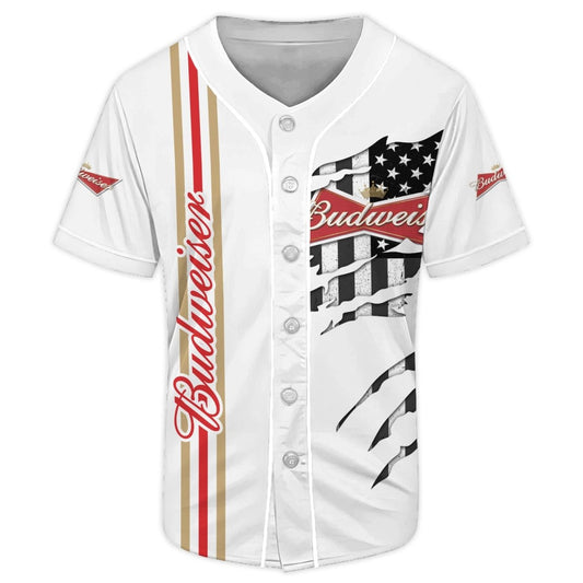 Budweiser Claw Scratches Baseball Jersey - Flexiquor.com