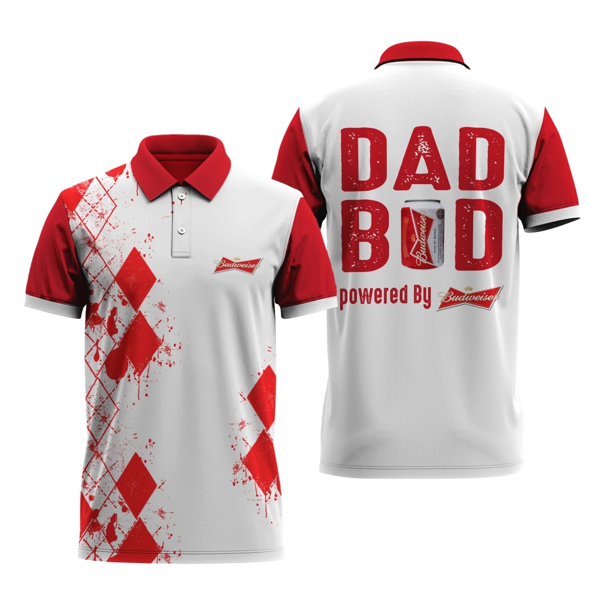 Budweiser Diamond Dad Polo Shirt - Flexiquor.com