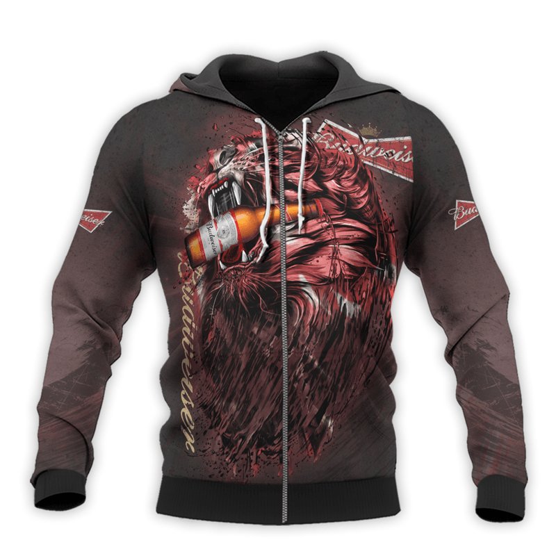 The Roaring Lion Budweiser Hoodie & Zip Hoodie - Flexiquor.com