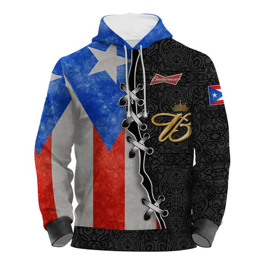 Budweiser Puerto Rican Hoodie & Zip Hoodie - Flexiquor.com