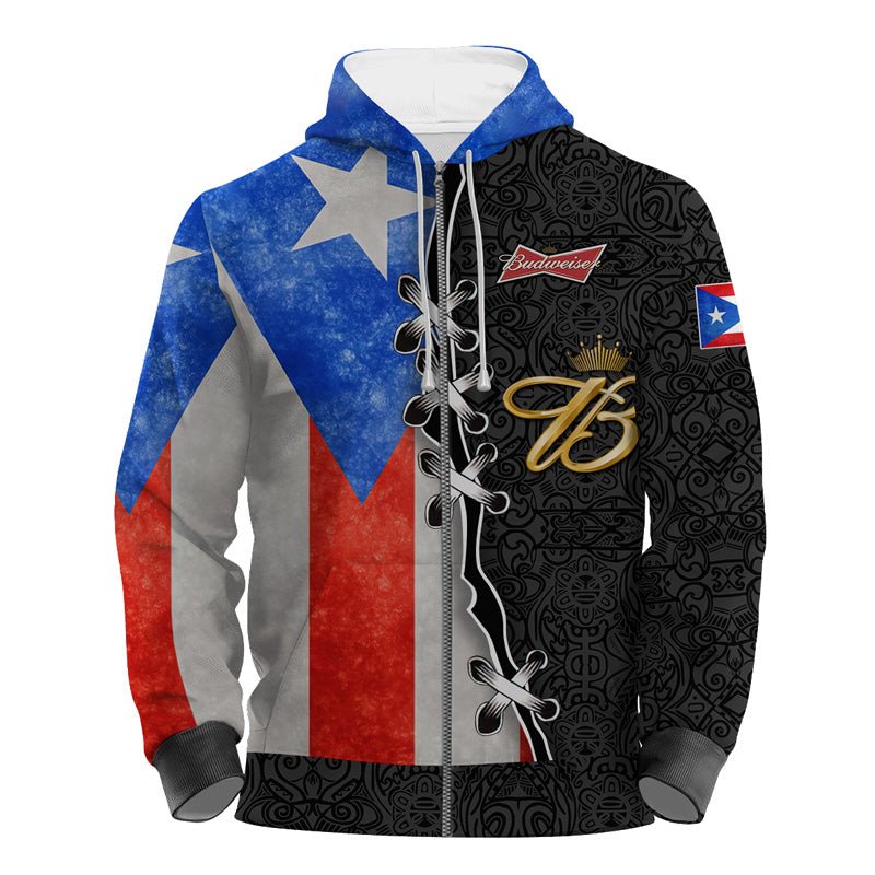 Budweiser Puerto Rican Hoodie & Zip Hoodie - Flexiquor.com