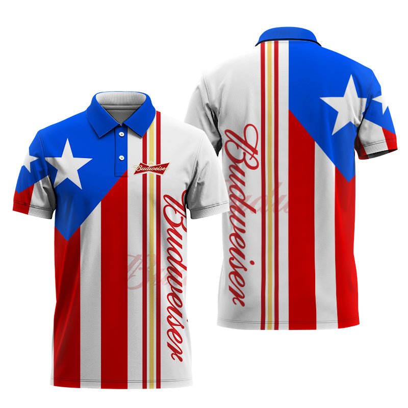 Budweiser Puerto Rican Polo Shirt - Flexiquor.com