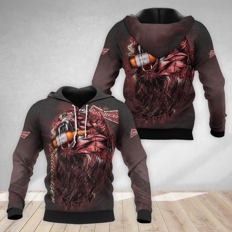 The Roaring Lion Budweiser Hoodie & Zip Hoodie - Flexiquor.com