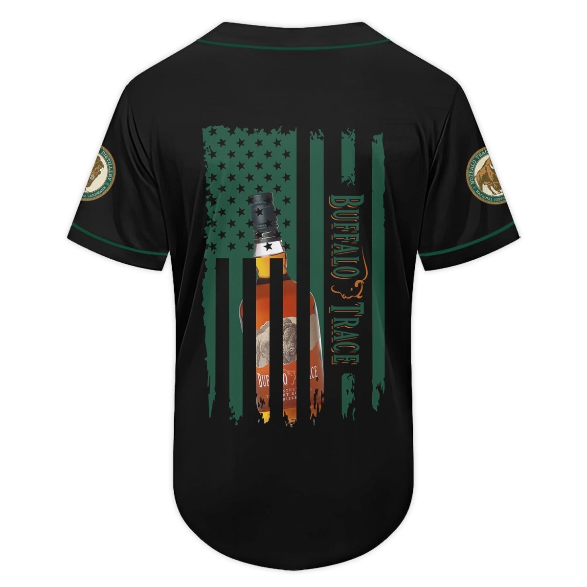 Buffalo Trace American Flag Baseball Jersey - Flexiquor.com