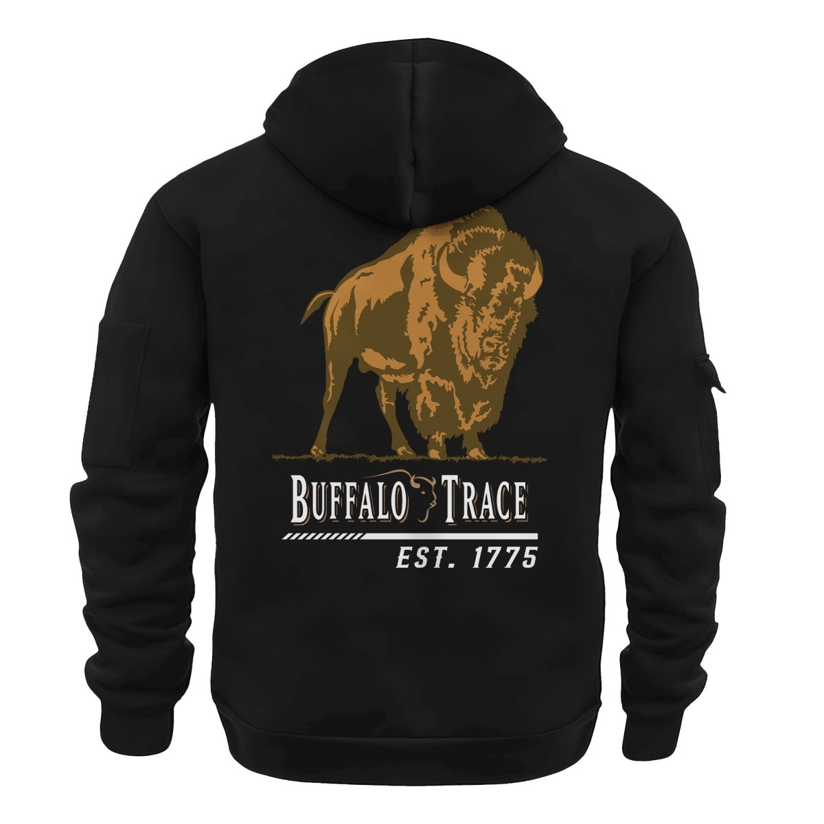 Buffalo Trace Scratches Marks Half Zip Hooded Sweatshirt - Flexiquor.com