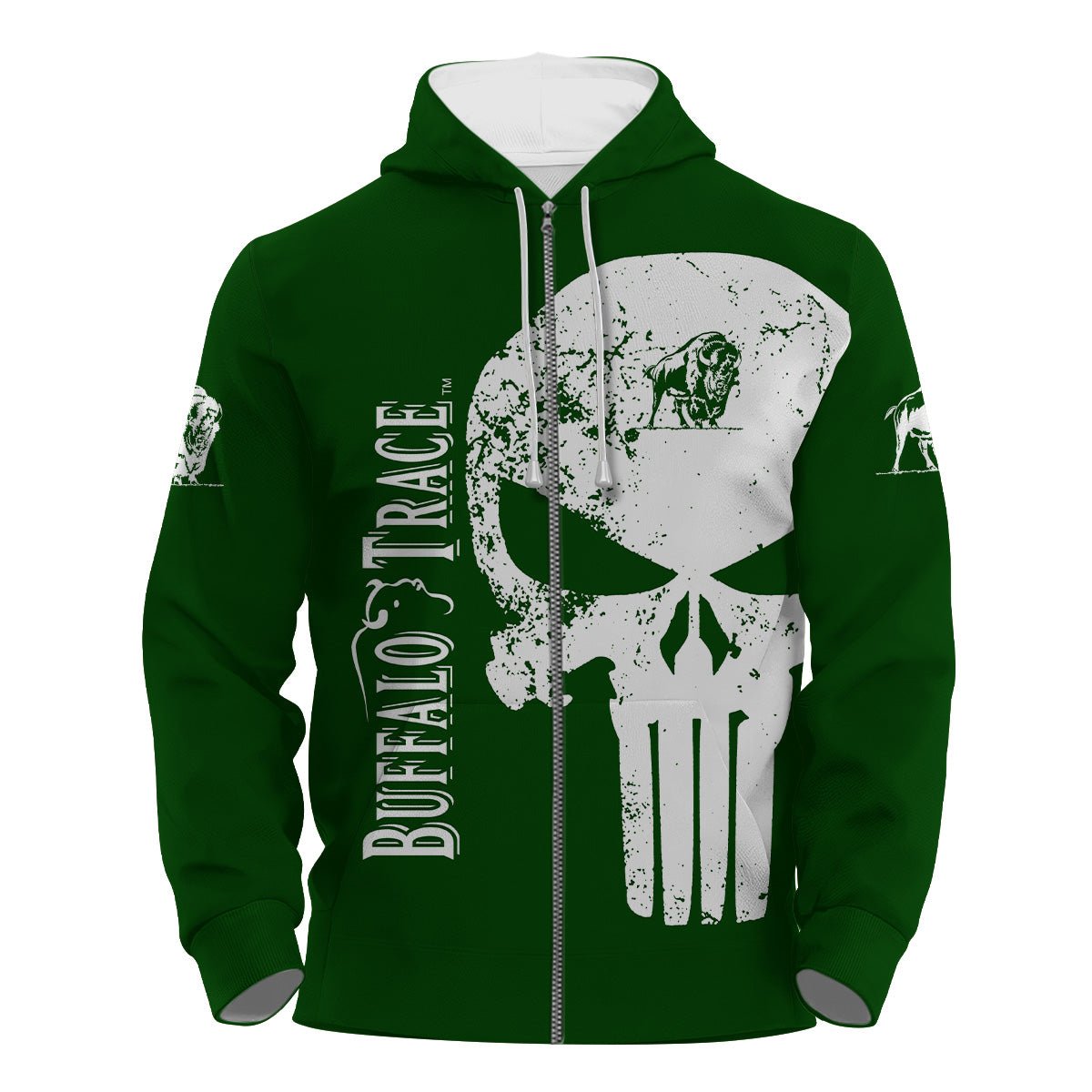 Buffalo Trace Skull Hoodie & Zip Hoodie - Flexiquor.com