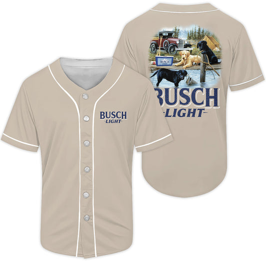 Busch Light Adorable Dog Baseball Jersey