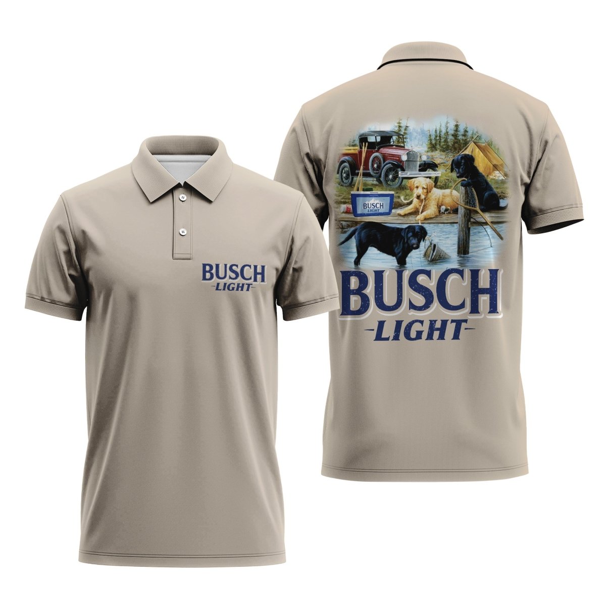 Busch Light Adorable Dog Polo Shirt - Flexiquor.com