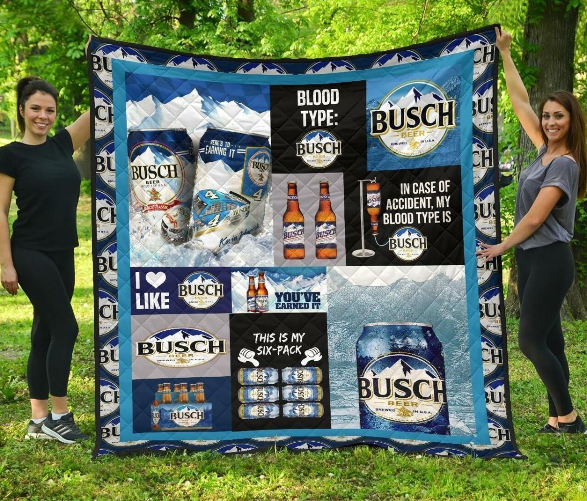 Busch Light Blood Type Flannel Blanket - Flexiquor.com