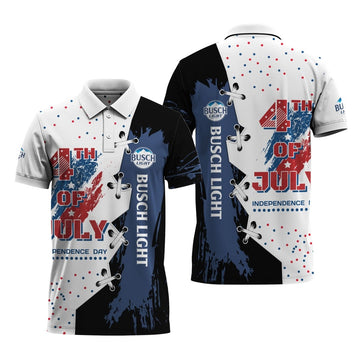 Busch Light Celebrates The 4th Of July Polo Shirt - Flexiquor.com