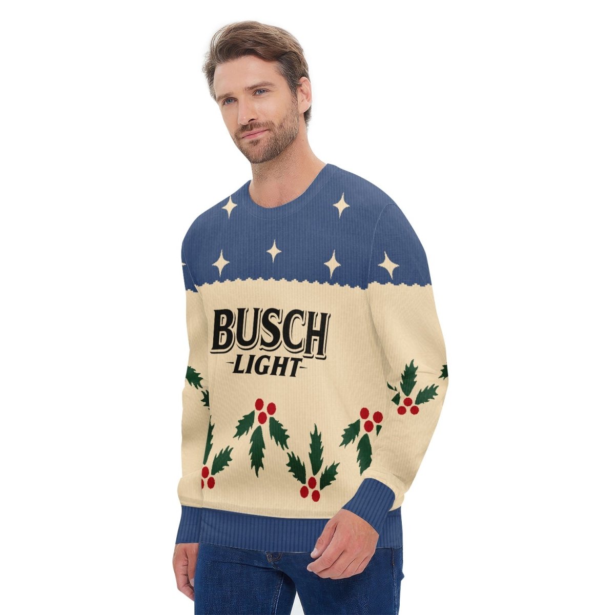 Busch Light Chrismas Cherry Ugly Sweater - Flexiquor.com