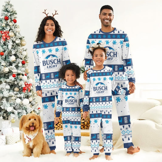 Busch Light Christmas Family Pajamas Set - Flexiquor.com