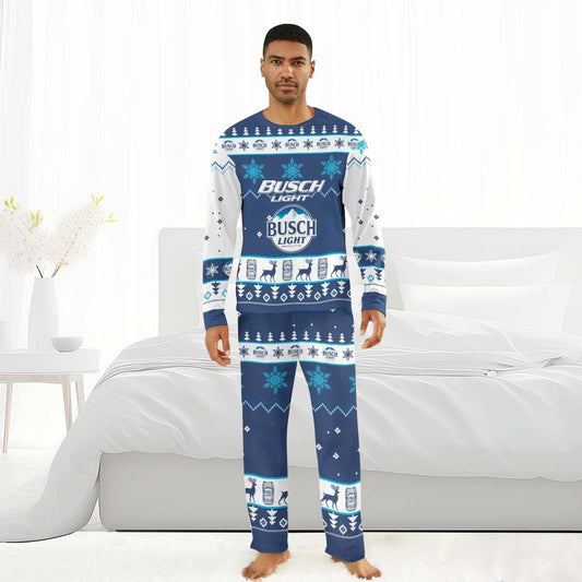 Busch Light Christmas Snowfall Family Pajamas Set - Flexiquor.com