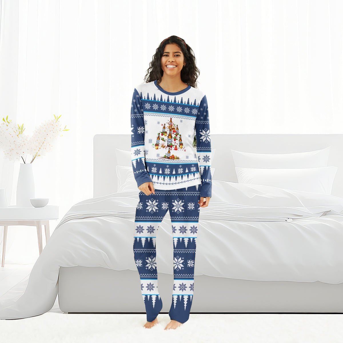 Busch Light Christmas Tree Family Pajamas Set - Flexiquor.com