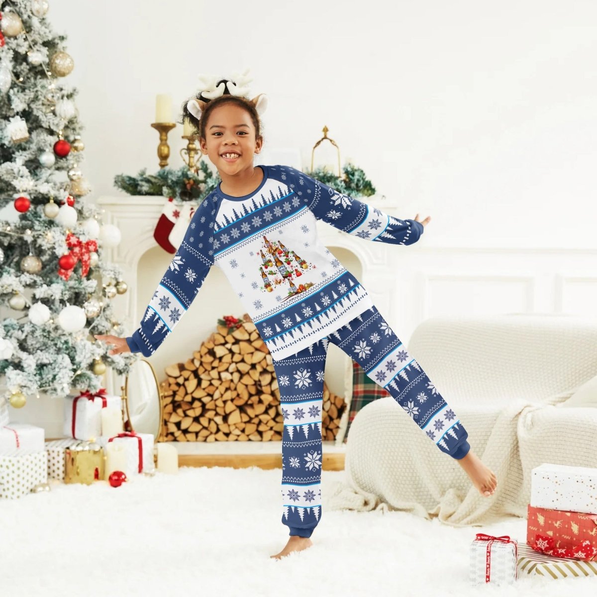 Busch Light Christmas Tree Family Pajamas Set - Flexiquor.com